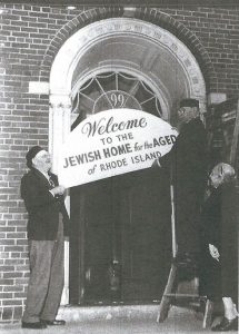 Archive image of original Jewish Home sign